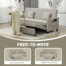 HOMCOM Reversible L-Shaped Sectional Sofa Bed with Cushions