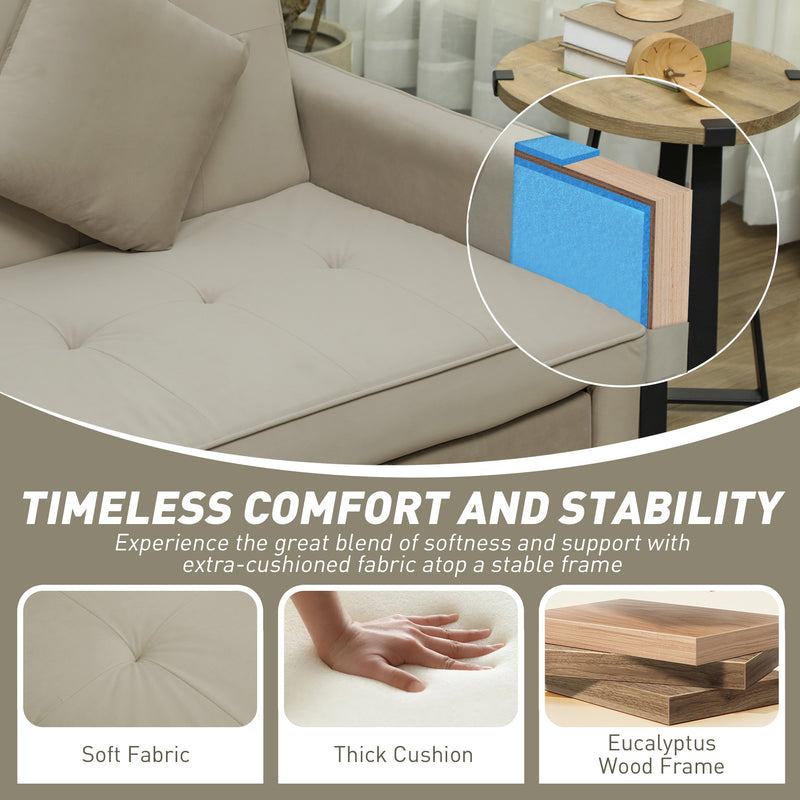 HOMCOM Reversible L-Shaped Sectional Sofa Bed with Cushions