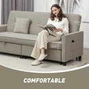 HOMCOM Reversible L-Shaped Sectional Sofa Bed with Cushions