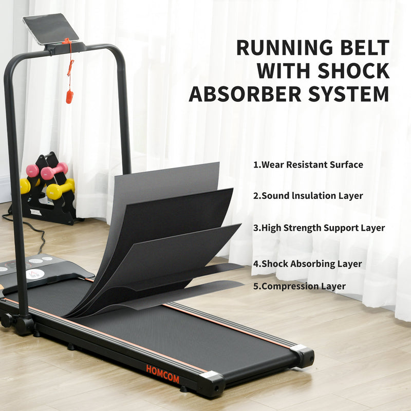 HOMCOM Foldable Walking Treadmill W/ LED Display