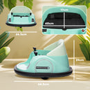 AIYAPLAY 360° Rotation 12V Pink Kids Bumper Car W/ Remote Control