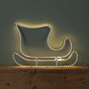 42cm Light up Hanging Christmas Reindeer and Sleigh Silhouette with Warm White LEDs