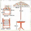 AIYAPLAY Children Table And Chair Set, Kids Patio Set With Umbrella