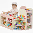 AIYAPLAY Kids Grocery Store, Pretend Play Shop with Cash Register, Pink