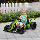 HOMCOM 24V Electric Go Kart For Kids With Adjustable Seat