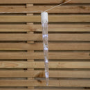 2.7m Set Of 10 Battery Operated In-Lit Christmas Icicle Lights With 40 Cool White LEDs