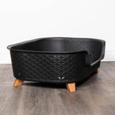 77cm x 58cm Black Plastic Raised Pet Basket with Legs