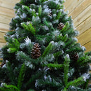 7ft (2.1m) Frosted Glacier Pine Snow Tipped Christmas Tree with Pinecones and 956 Tips
