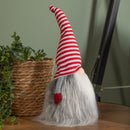 34cm Festive Gonk Cuddly Santa Indoor Christmas Plush Decoration in Striped Hat