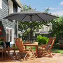 Outsunny 2.6M Garden Parasol Umbrella with Aluminium Pole, Tilt, Crank