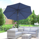 Outsunny 3(m) Garden Umbrella Outdoor Sunshade Canopy W/ Tilt & Crank Navy