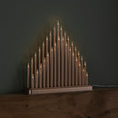 36cm Light Up Rose Gold Christmas Candlebridge With 33 LEDs In Warm White