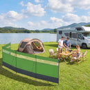 Outsunny Camping Windbreaks with Clear Windows, Army Green