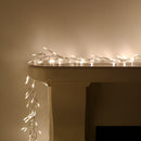 960 LED 12.4m Premier Cluster Indoor Outdoor Multi Function Mains Operated Christmas Lights with Timer on Clear Cable in Warm White