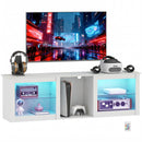 HOMCOM 160cm TV Unit W/ LED Lights For 70in TV Modern TV Stand Cabinet