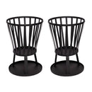 35cm Outdoor Black Steel Garden Log Burner Fire Basket