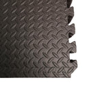 Samuel Alexander Black EVA Foam Floor Mats 60x60cm Interlocking Gym & Play Mats, Non-Slip, Water Resistant