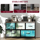 HOMCOM 5-Drawer Chest of Drawers, Fabric Dresser with Open Shelf