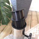 25kg Round Granite Garden Parasol / Umbrella Base Weight Stainless Steel Pole
