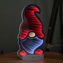 30cm Infinity Light up Christmas Gonk Decoration with Red & White LEDs on Metal Base