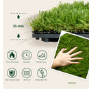 Outsunny 10-Piece Artificial Grass Set, Weatherproof Turf Tiles, Outdoor Carpet