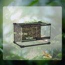 PawHut Glass Terrarium Reptile Vivarium with Stone Background