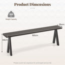 3-Person Outdoor Bench Set Of 2 With 360 Kg Bearing Capacity-Dark Brown