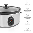 Quest Slow Cooker 3.5L - Stainless Steel