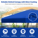 300 X 295 Cm Pop Up Canopy Tent With Portable Carrying Bag And Wind Ropes-Blue