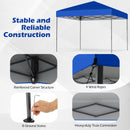300 X 295 Cm Pop Up Canopy Tent With Portable Carrying Bag And Wind Ropes-Blue