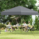 300 X 295 Cm Pop Up Canopy Tent With Portable Carrying Bag And Wind Ropes-Grey