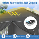 300 X 300 Cm Pop Up Canopy Tent With 4 Removable Sidewall And Wheeled Bag-Grey