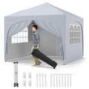 300 X 300 Cm Pop Up Canopy Tent With 4 Removable Sidewall And Wheeled Bag-White
