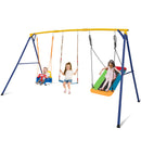 300 Kg Indoor Outdoor Swing Set Carbon Steel Swing Frame-Blue &amp; Yellow