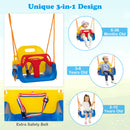 300 Kg Indoor Outdoor Swing Set Carbon Steel Swing Frame-Blue &amp; Yellow