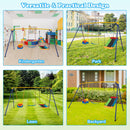 300 Kg Indoor Outdoor Swing Set Carbon Steel Swing Frame-Blue &amp; Yellow
