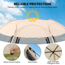 300 X 275 CM Foldable Outdoor Screened Camping Tent Gazebo-Sand Color
