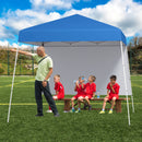 300 x 300 cm Pop up Canopy Tent with 1 Sidewall and Portable Backpack-Blue