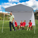 300 X 300 Cm Pop Up Canopy Tent With 1 Sidewall And Portable Backpack-Grey
