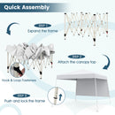 300 x 300 cm Pop up Canopy Tent with 1 Sidewall and Portable Backpack-White