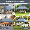 300 X 600 Cm Pop Up Canopy Tent With Carry Bag And 6 Sandbags-Grey