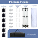 300 x 600 cm Pop up Canopy Tent with Carry Bag and 6 Sandbags-White