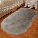 Lifeideas Oval Super Soft Shaggy Area Rug Grey