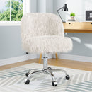 Livingandhome Faux Fur Swivelling Adjustable Office Chair