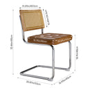 Livingandhome Natural Rattan Dining Chair Pair