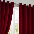 Plain Velvet Ring Top Blackout Curtains