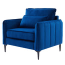 Livingandhome Blue Modern Single Armchair