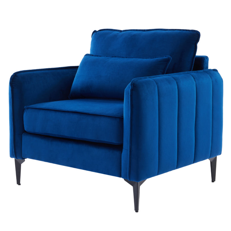 Livingandhome Blue Modern Single Armchair