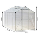 Breeins Large Aluminium Polycarbonate Garden Greenhouse