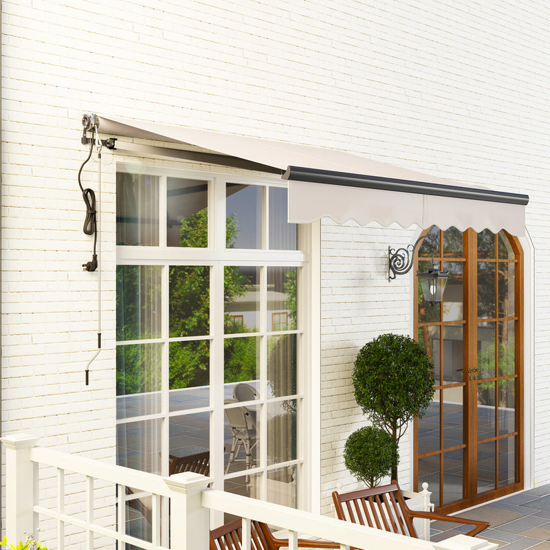 Outsunny 2.5 x 2m Electric Retractable Awning w/ Aluminium Frame